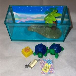Vintage Littlest Pet Shop Set Toddling Turtles on Paradise Island - Complete VGC